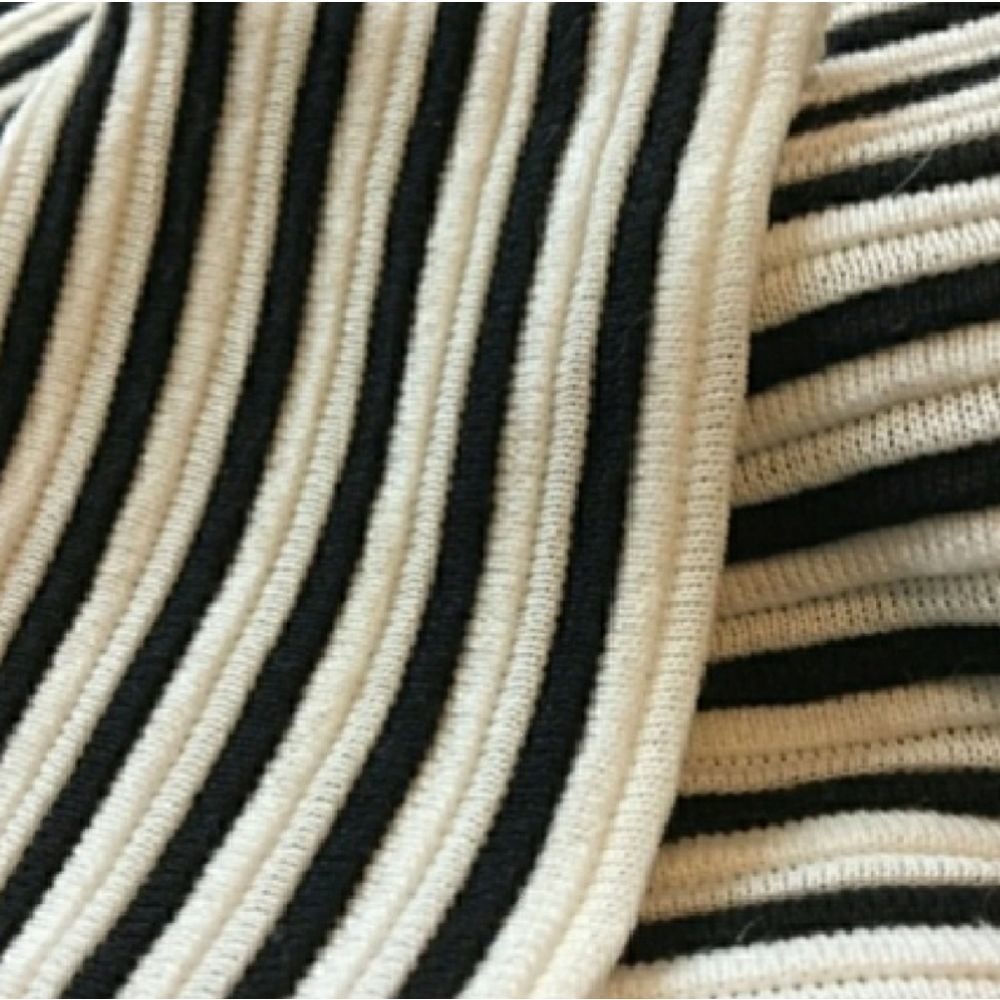 MSGM Ruffle Neck Stripe Rib Stitch Sweater - Picture 9 of 12